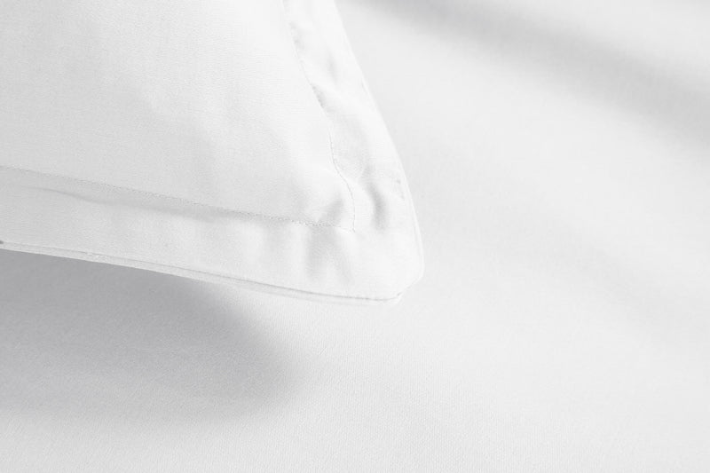 Bamboo Duvet Cover Set in White showcasing Bamboo Rayon Pillow Shams