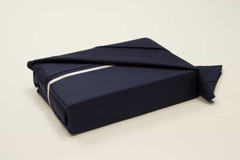Long Staple 100% cotton king luxury duvet cover set in navy blue