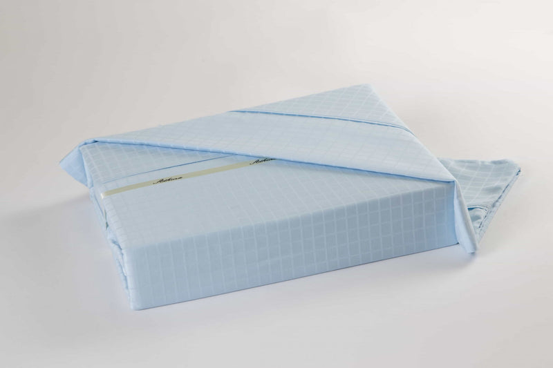 Athena Bamboo cotton pillow cases and bamboo cotton sheets in blue