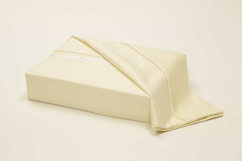Athena Long Staple 100% cotton queen duvet cover set in Cream color