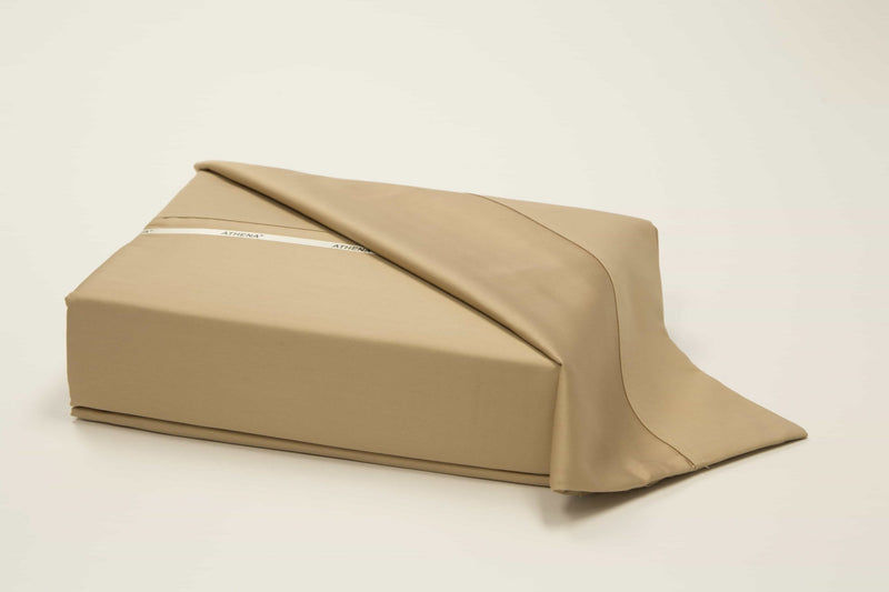 Athena Sateen 400 thread Count sheets in taupe