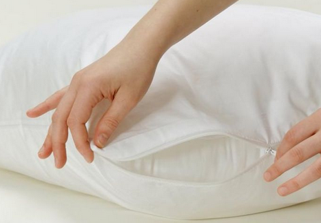 pillow protector solid white